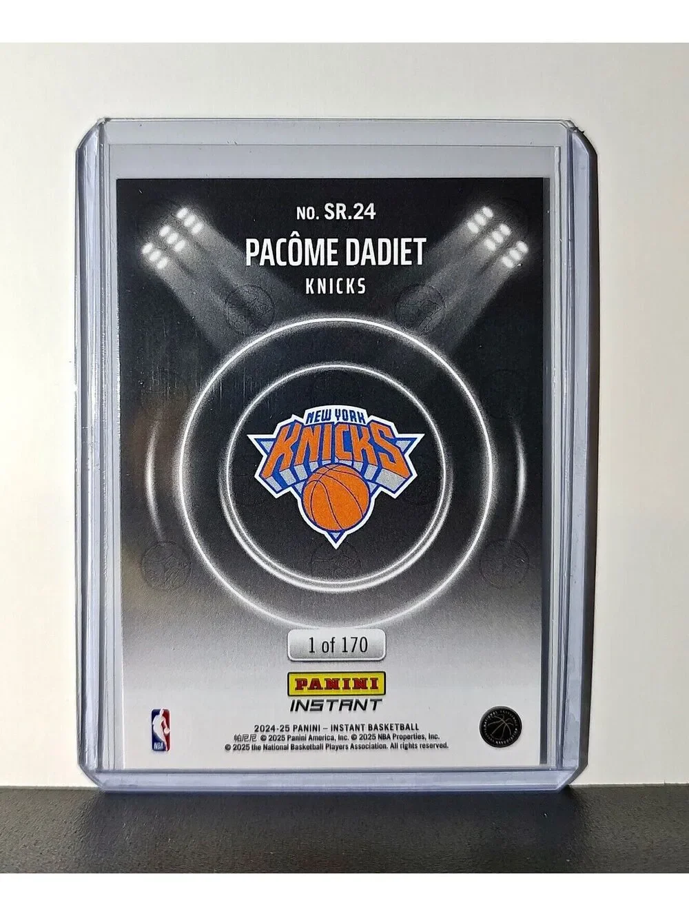 Pacome Dadiet Rookie 2024-25 Panini Spotlight Rookies NBA #24 Knicks 1 of 170